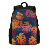 Monstera Sunset Silhouette Print Backpack