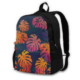 Monstera Sunset Silhouette Print Backpack
