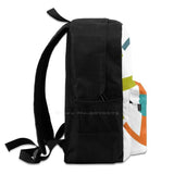 Modern Teen Backpack Laptop Travel Bag Ghost Pug Parody Snow