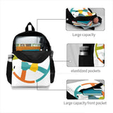 Modern Teen Backpack Laptop Travel Bag Ghost Pug Parody Snow