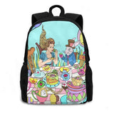 Tea Party Backpack Laptop Travel Bag