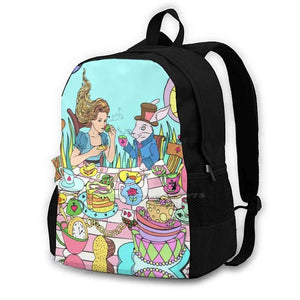 Tea Party Backpack Laptop Travel Bag