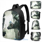 The Last Guardian USB Backpack Men Women School Bag Travel Laptop