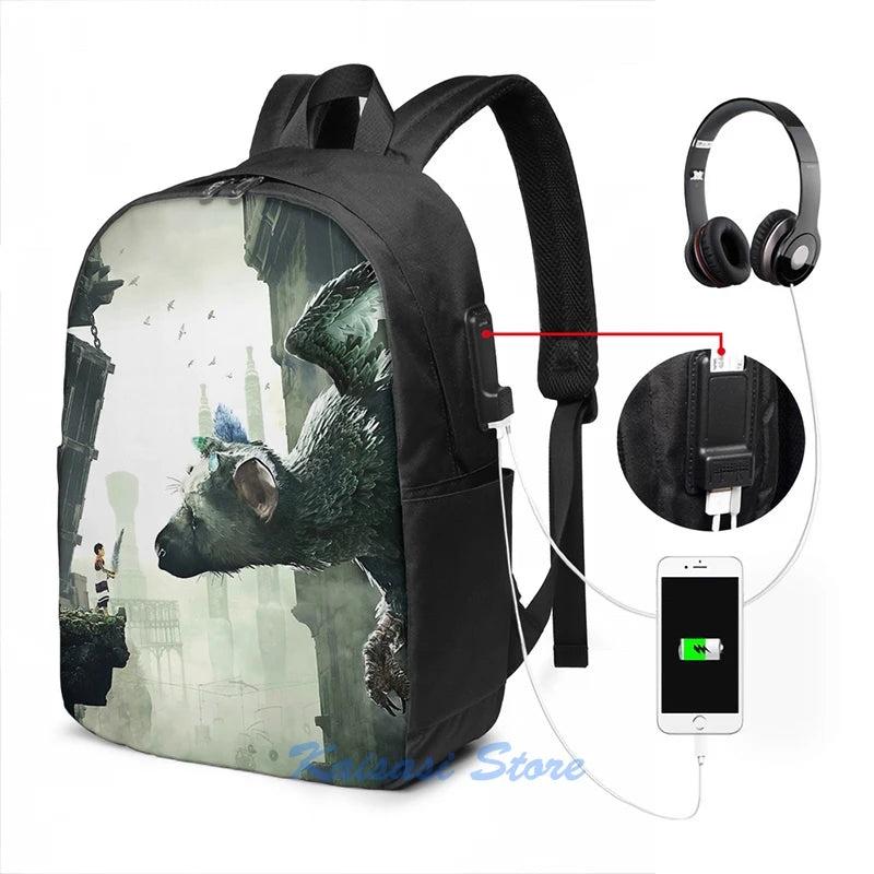 The Last Guardian USB Backpack Men Women School Bag Travel Laptop
