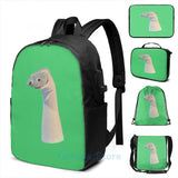 Funny Graphic Baldis Sock Puppet USB Charge Backpack
