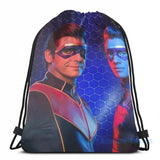 Funny Graphic Captain Man and Kid Danger USB Charge Backpack