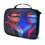 Funny Graphic Captain Man and Kid Danger USB Charge Backpack