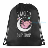 Funny Axolotl Questions USB Charge Backpack for School Travel