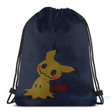 Funny Mimikyu USB Charge Backpack School Travel Laptop Bag