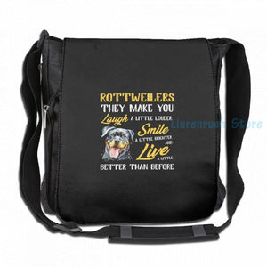 Funny Rottweiler Quote USB Charge Backpack School Bag