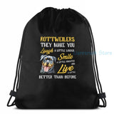 Funny Rottweiler Quote USB Charge Backpack School Bag