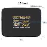 Funny Rottweiler Quote USB Charge Backpack School Bag