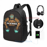 Funny Graphic Call of Marker Dead Space USB Charge Backpack Men School Bag