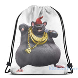 Biggie Cheese USB Charge Backpack School Travel Laptop Bag