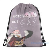 Funny Astolfo USB Charge Backpack School Travel Laptop Bag