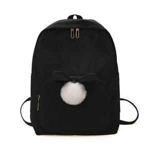 Women's Large Capacity Backpack with Hairball, Waterproof Travel Shoulder Bag
