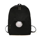 Women's Large Capacity Backpack with Hairball, Waterproof Travel Shoulder Bag