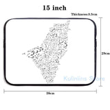 Funny Graphic Print Map with Darwish Poem USB Charge Backpack