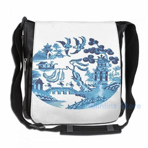 Funny Willow Pattern USB Charge Backpack School Travel Laptop Bag