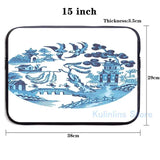 Funny Willow Pattern USB Charge Backpack School Travel Laptop Bag
