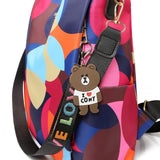 Waterproof Women Backpack Oxford School Bag Large Capacity Anti Theft Multi-Func
