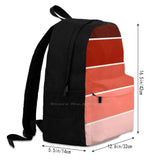 Red Linen Pattern Laptop Travel School Bag Women Men Teens