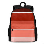 Red Linen Pattern Laptop Travel School Bag Women Men Teens