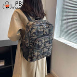 Quilted School Backpack Waterproof for Autumn Winter