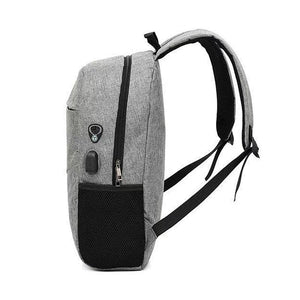 Men's Laptop Backpack Anti Theft Waterproof Canvas Business Travel Bag