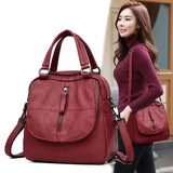 PU Leather Backpack Shoulder Bag for Travel