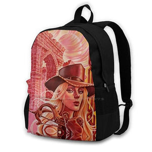 Heaven And The Dead City Backpack - Steampunk Fantasy Cowgirls