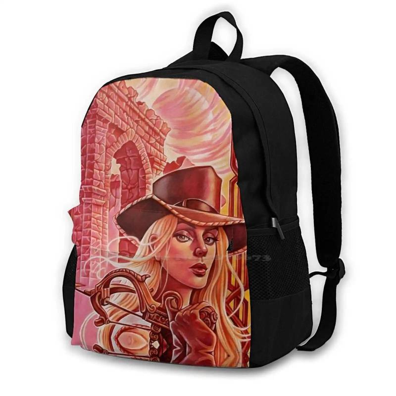 Heaven And The Dead City Backpack - Steampunk Fantasy Cowgirls