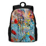 Red N Yellow Reflective Water Satchel Schoolbag Backpack