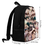BTS Faces Collage Pink Laptop Backpack