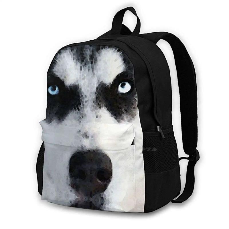 Husky Dog Art - Bat Man Arrivals Satchel Schoolbag Bags Backpack