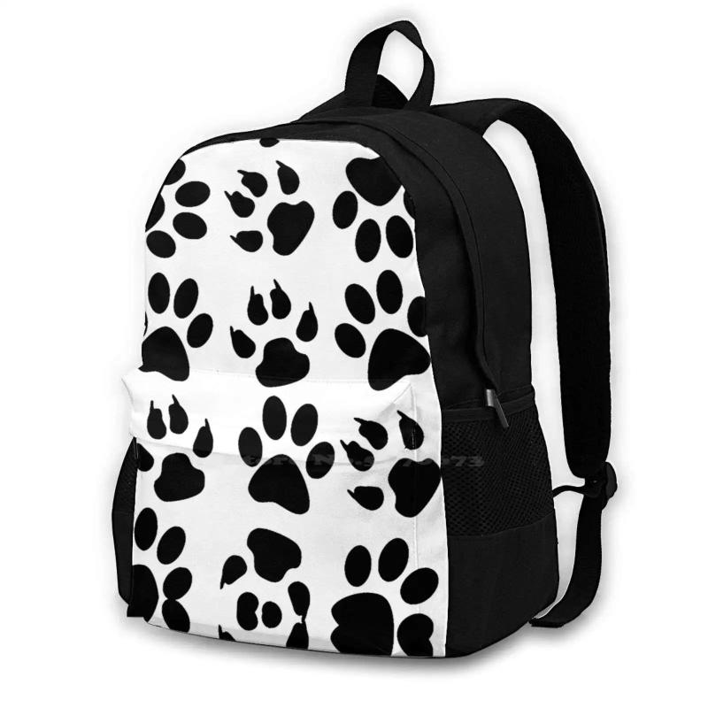 Puppy Paw Prints Backpack Doodles Abstract Texture