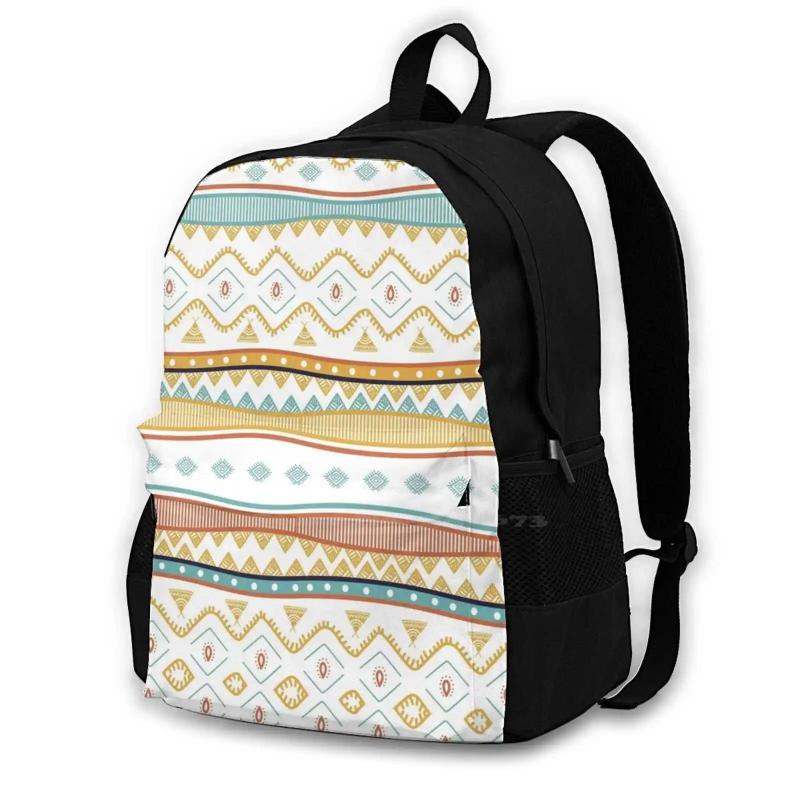 Folk Indian Women Men Teens Laptop School Bags