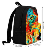 Dragon Travel Laptop Backpack Abstract Rainbow Butterfly