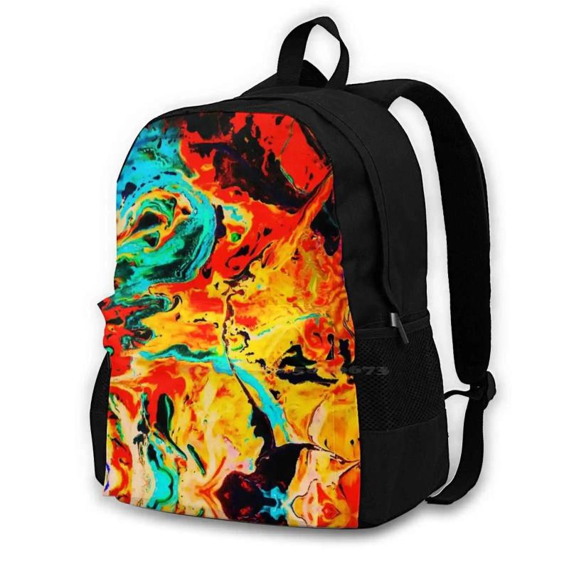 Dragon Travel Laptop Backpack Abstract Rainbow Butterfly