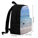 Mediterranean Waves Summer Beach School Bag Big Capacity Backpack