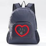 Foldable Lightweight Climbing Backpack Dog Footprints Pattern
