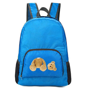 Foldable Bear Print Outdoor Travel Backpack Lightweight Rucksack