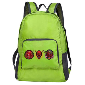 Foldable Travel Backpack Sport Bags Monster Print Outdoor Climbing Bag