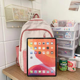 Waterproof Nylon Women Backpack Multi-pocket Laptop Rucksack Large Capacity