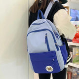 Waterproof Nylon Women Backpack Multi-pocket Laptop Rucksack Large Capacity