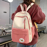Waterproof Nylon Women Backpack Multi-pocket Laptop Rucksack Large Capacity