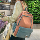 Waterproof Nylon Women Backpack Multi-pocket Laptop Rucksack Large Capacity