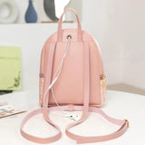 Women's Mini Backpack PU Leather Crossbody Bag Large Capacity Phone Purse