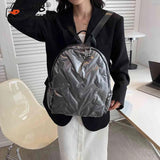 Quilted Shoulder Backpack for Women - Casual Daypack for Autumn Winter