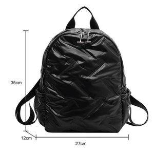 Quilted Shoulder Backpack Casual Daypack Female Waterproof Bag